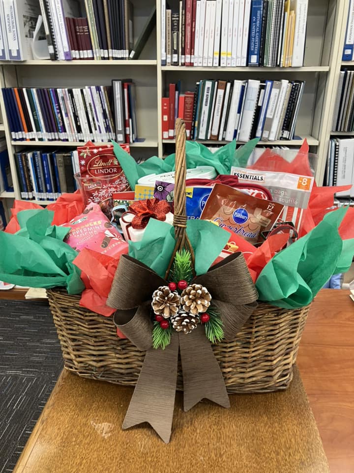 Christmas themed basket